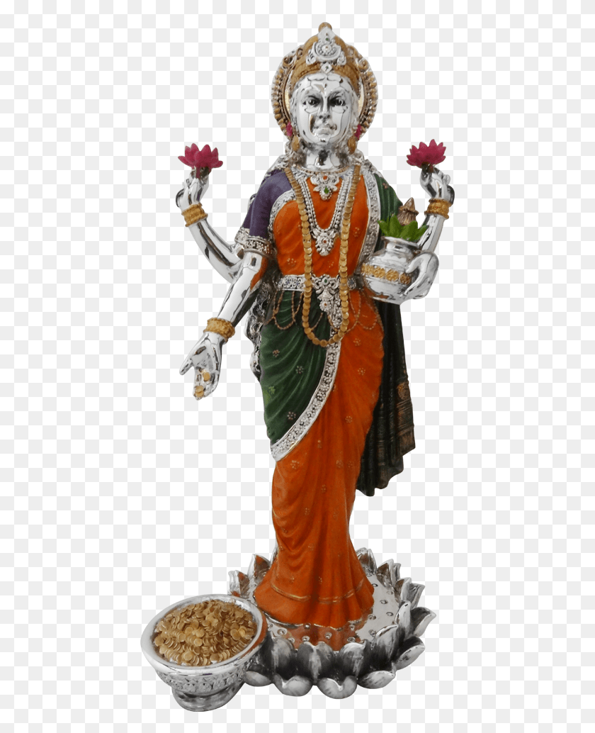 445x974 Dhan Laxmi Figurine, Person, Human, Flower HD PNG Download