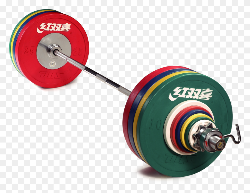 2799x2119 Dhs Competition Colored Rubber Disc Barbell HD PNG Download