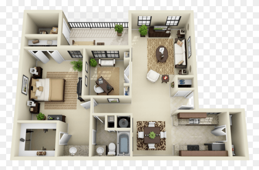 786x496 Descargar Png Diagrama De Mizner Court Apartments, Plano De Planta Hd Png