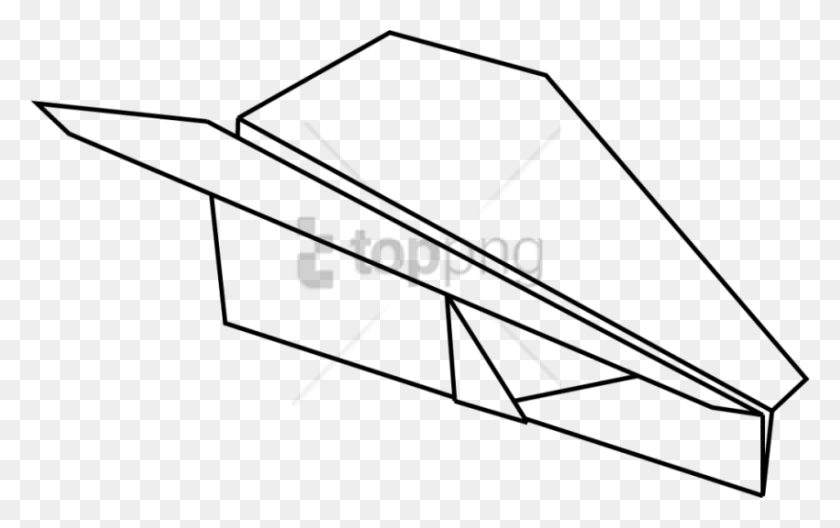850x510 Diagram Of A Paper Airplane Image With Transparent Line Art, Label, Text, Bow HD PNG Download