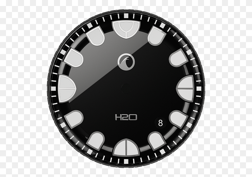 529x529 Dial 1 High Glossy Black Corum Bubble Mesh Steel Bracelet, Analog Clock, Clock, Disk HD PNG Download