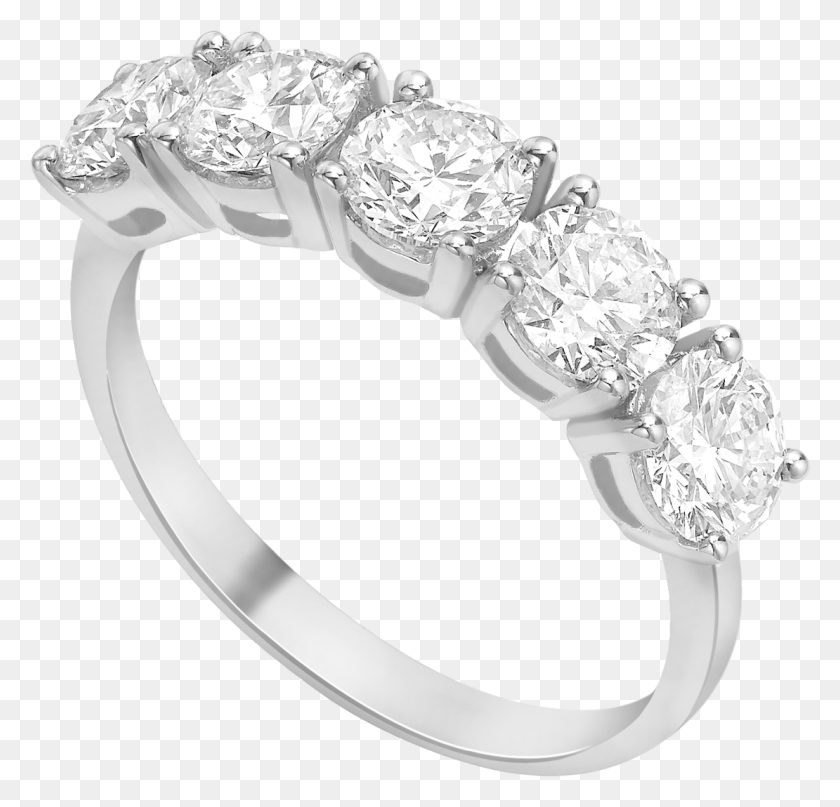 1110x1064 Diamond 5 18ct White Gold 5 Diamond Band Ring, Platinum, Accessories, Accessory HD PNG Download