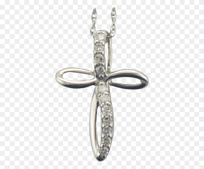 387x634 Diamond Cross Necklace Necklace, Gemstone, Jewelry, Accessories Descargar Hd Png