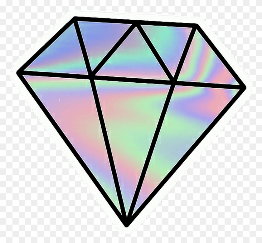 1024x945 Diamond Crystal Holo Holographic Glitch Rainbow, Triangle, Gemstone, Jewelry HD PNG Download