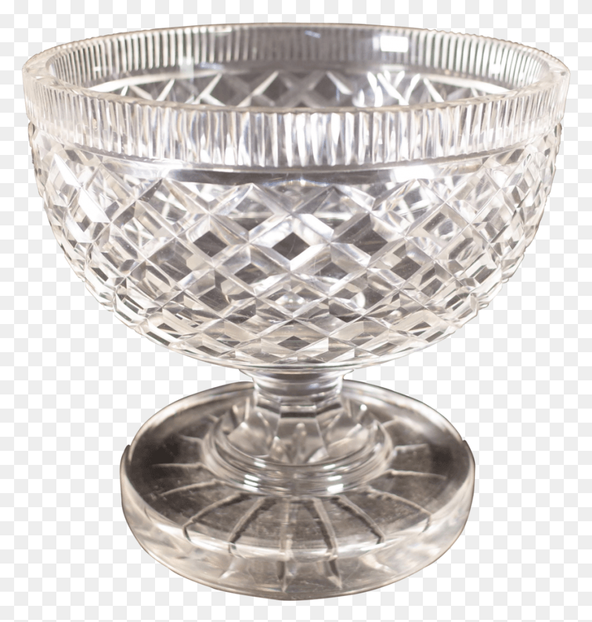 906x956 Diamond Cut Glass Footed Bowl Punch Bowl, Lamp, Goblet, Mixing Bowl HD PNG Download