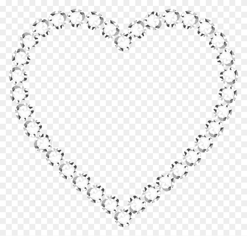 7897x7507 Diamond Heart Clip Art Image, Accessories, Accessory, Bracelet HD PNG Download
