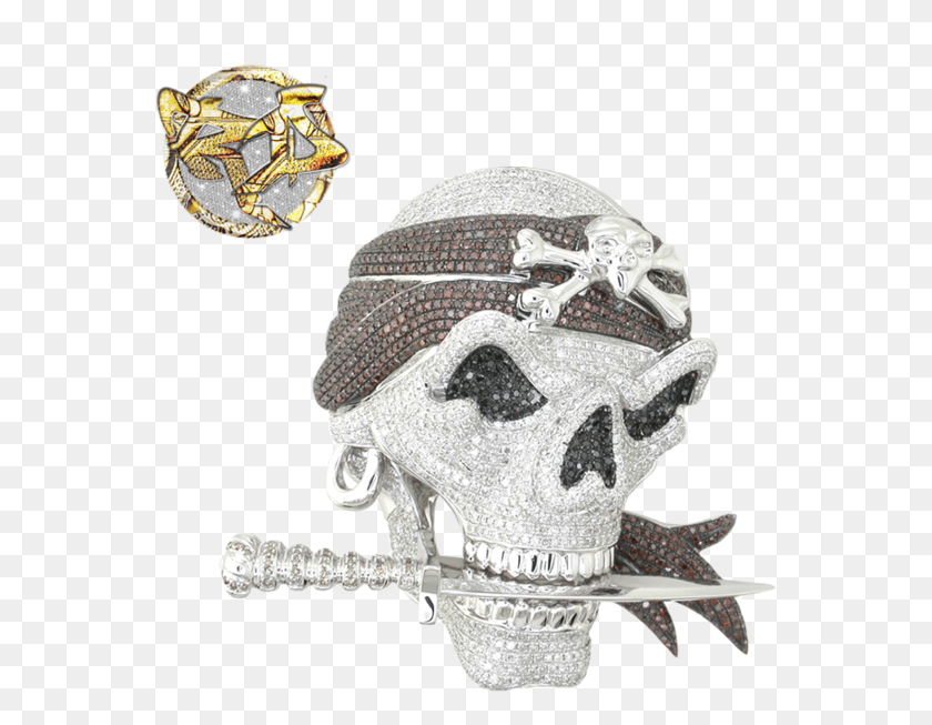 560x593 Diamond Pirate Skull, Turtle, Reptile, Sea Life HD PNG Download