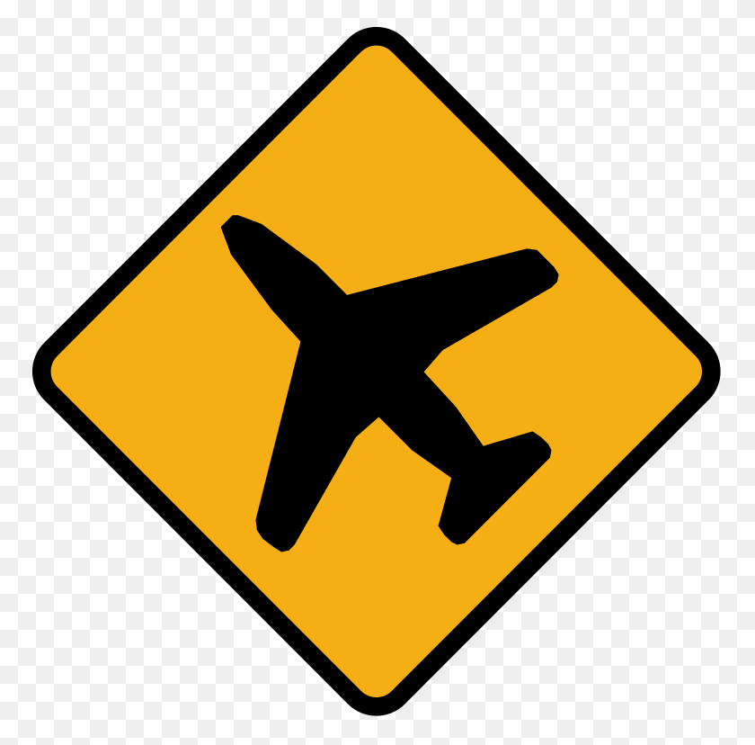 768x768 Алмазный Дорожный Знак Низко Летающий Самолет Дорожный Знак, Символ, Знак Hd Png Скачать