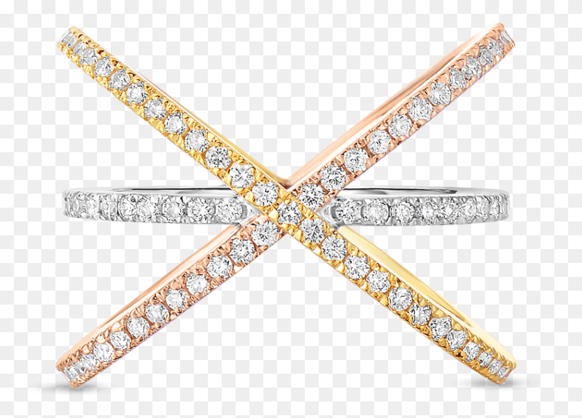 824x575 Diamond Rose Gold Diamond Crossover Ring, Sword, Blade, Weapon Descargar Hd Png