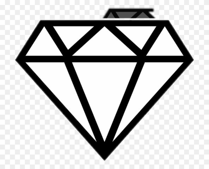 719x618 Diamond Stikers Популярный Бриллиант Силуэт, Драгоценный Камень, Ювелирные Изделия, Аксессуары Hd Png Скачать