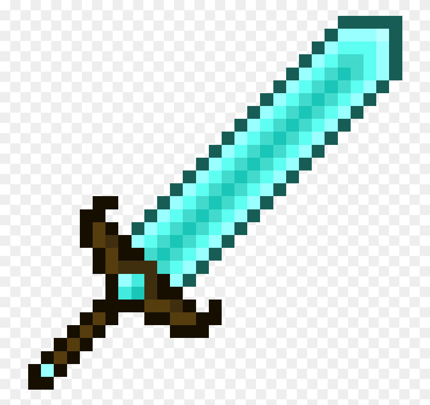 732x731 Diamond Sword Minecraft Texture Minecraft Iron Sword, Weapon, Weaponry, Blade HD PNG Download