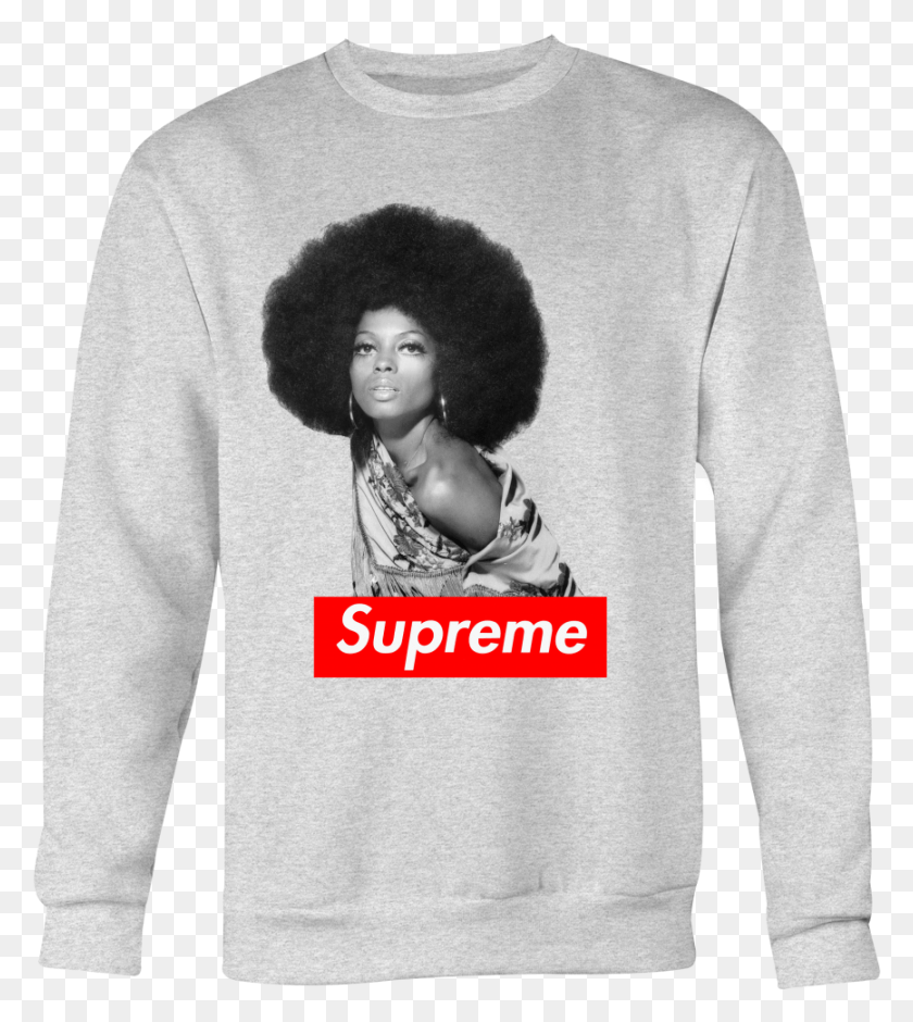 867x979 Diana Ross Supreme Sweatshirt Supreme Diana Ross Sweatshirt, Ropa, Vestimenta, Cabello Hd Png