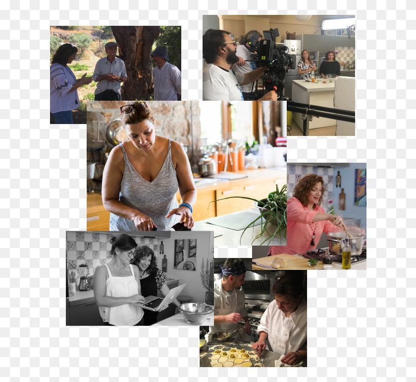 640x710 Descargar Png Diane Posee Y Maneja La Gloriosa Cocina Griega Collage, Persona, Ropa, Póster Hd Png