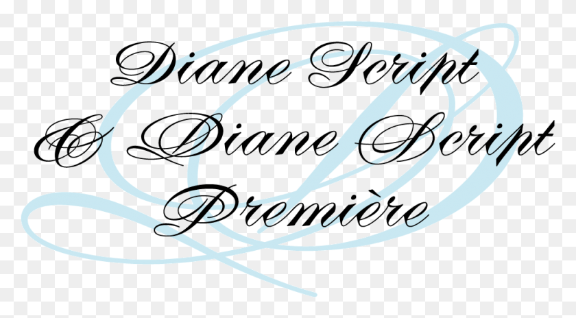 971x504 Diane Script And Diane Script Premiere Diane Script, Text, Logo, Symbol HD PNG Download
