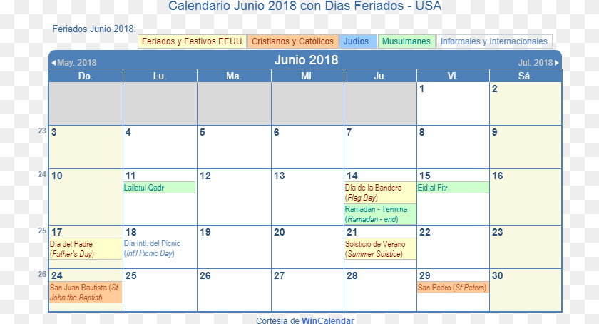 737x454 Dias Feriados En Usa 2018 Download Holidays Are In June, Calendar, Text Clipart PNG