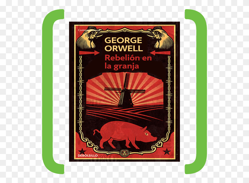557x558 Descargar Png Dic 50 Rebelion En La Granja George Orwell Rebelion En La Granja, Etiqueta, Texto, Bebida Hd Png