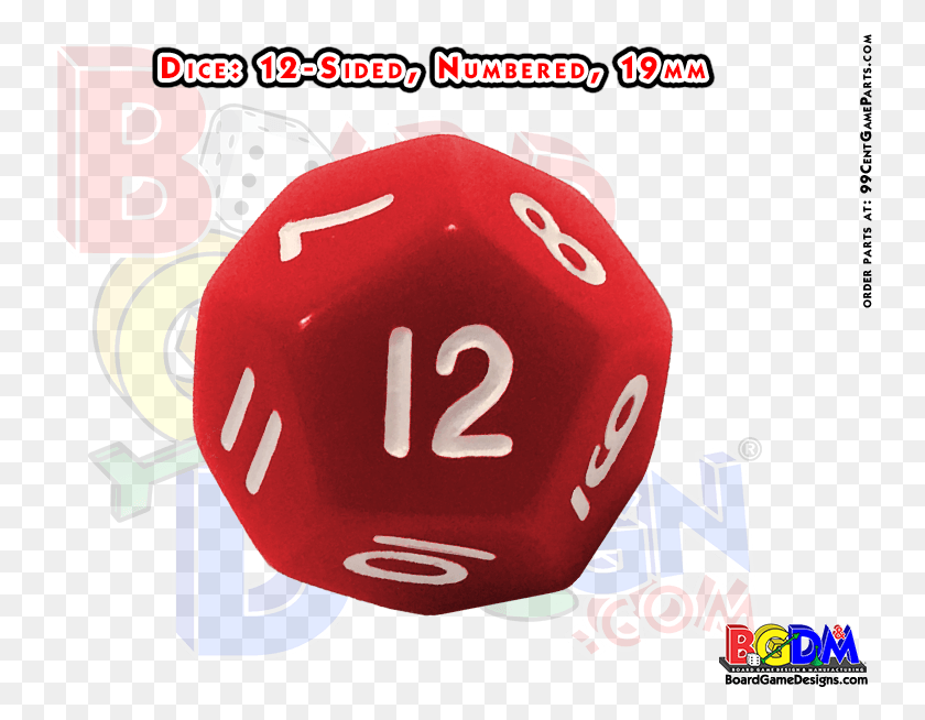 745x594 Dice 12 Sided Numbered 19mm D12 Blank Game Board HD PNG Download