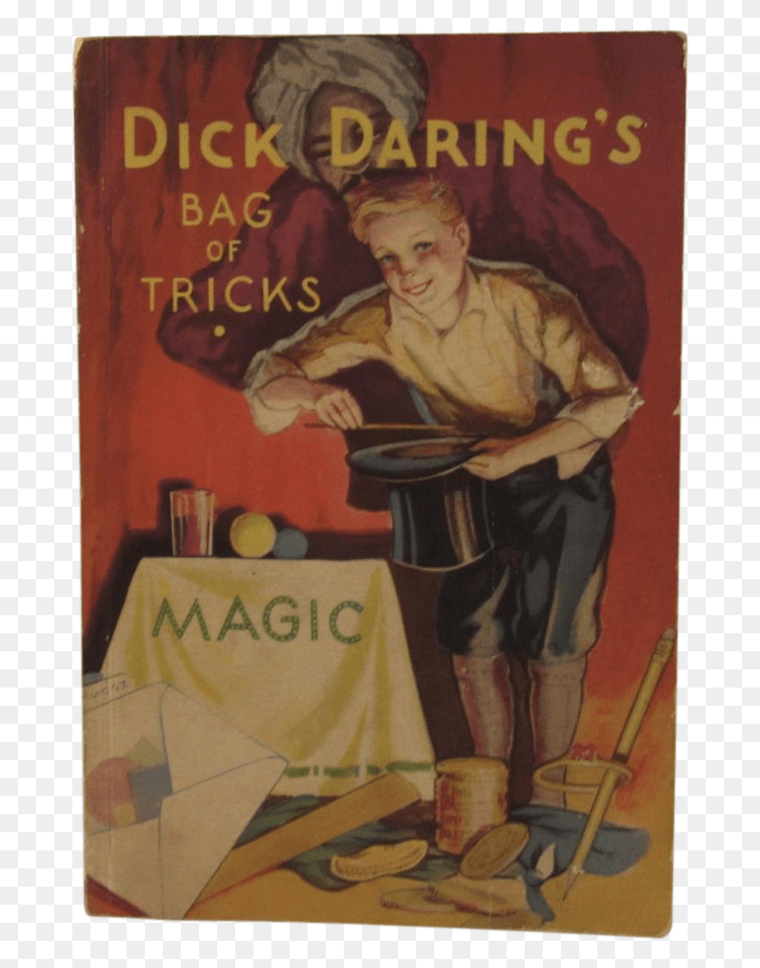 687x1010 Dick Daring39s Bag Of Tricks Magic Book Quaker Poster, Person, Human, Advertisement HD PNG Download