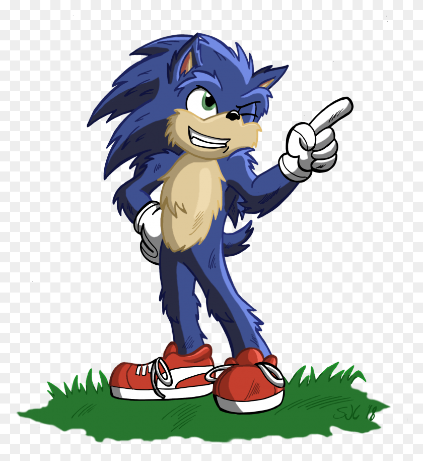2205x2416 Did An Attempt At Movie Sonic Based On The Leaked Sonic Movie Art, Comics, Book, Person HD PNG Download