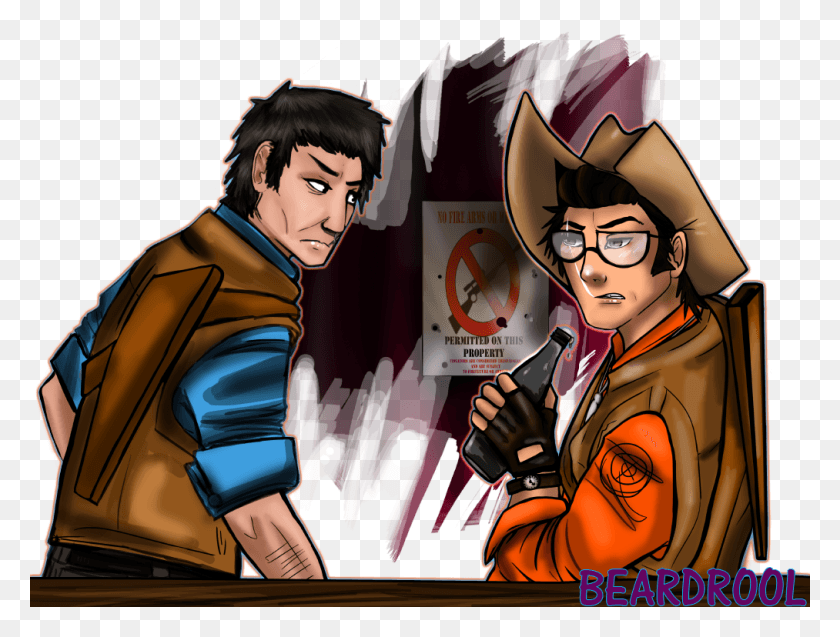 1013x750 Did This Lovely Of Tf2 Sniper And Commissioners Cartoon, Person, Human, Comics HD PNG Download