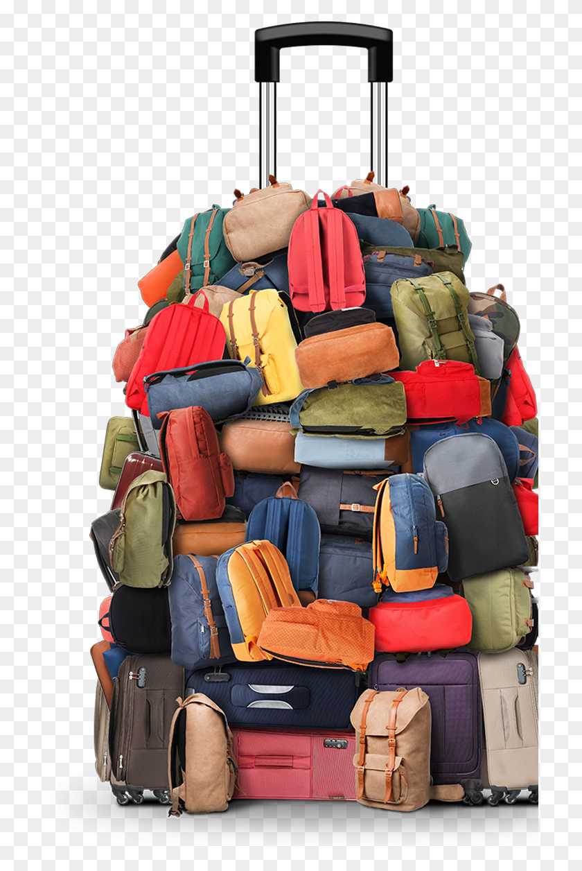 714x1196 Did You Know Pile Of Bags, Backpack, Bag, Handbag HD PNG Download