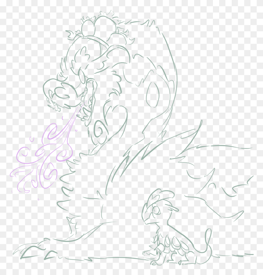 898x944 Did You Know That Jangmo O Can Learn Dragonbreath Sketch, Graphics, Floral Design HD PNG Download