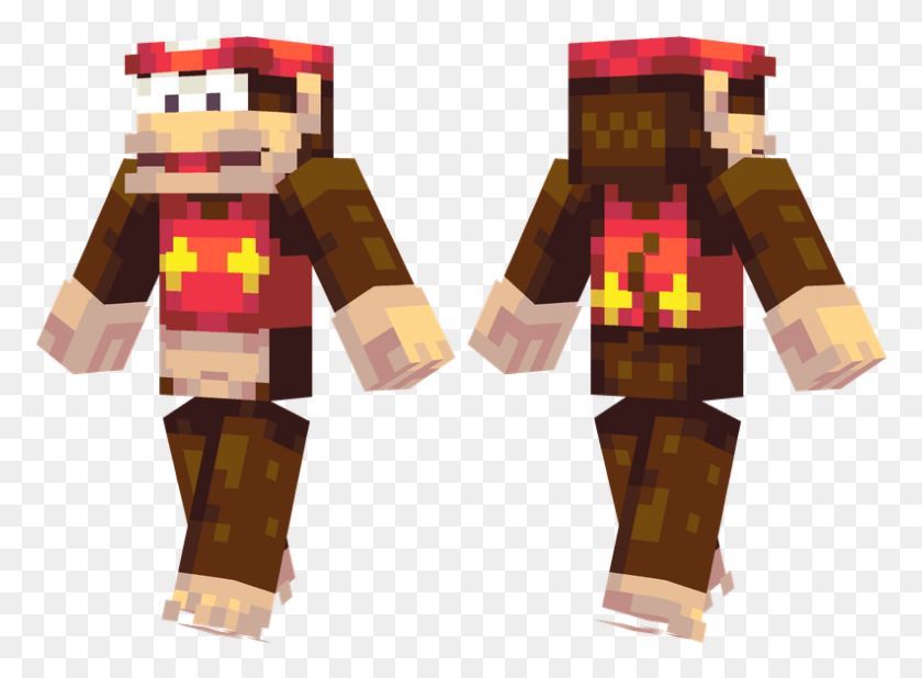 792x567 Diddy Kong Minecraft Skins Redstone Guy, Cascanueces, Juguete Hd Png