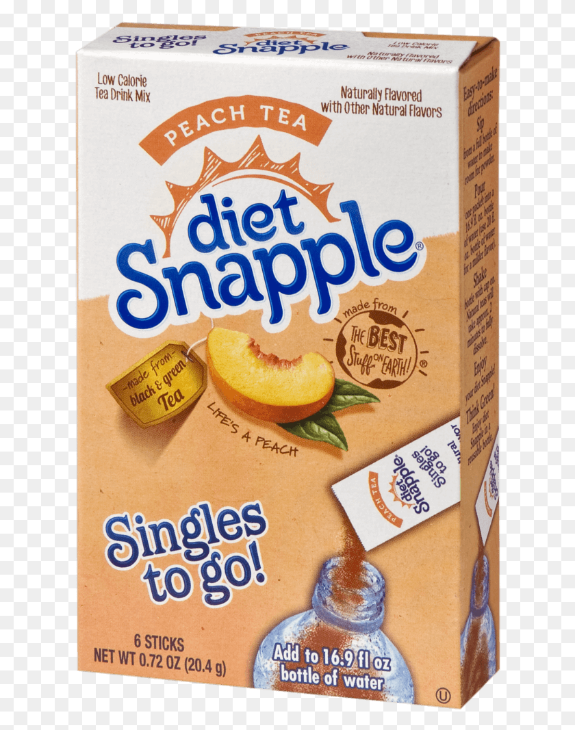 622x1007 Diet Snapple Peach Tea Singles To Go Сэндвич-Печенье, Растение, Еда, Гамбургер Png Скачать
