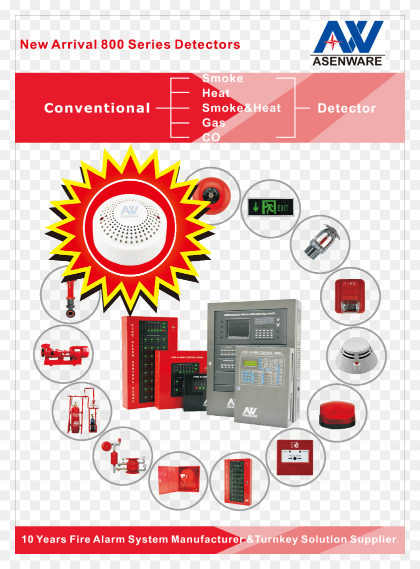 1000x1381 Diferentes Tipos De Detector De Humo De Los Fabricantes Asenware, Текст, Реклама, Плакат Hd Png Скачать