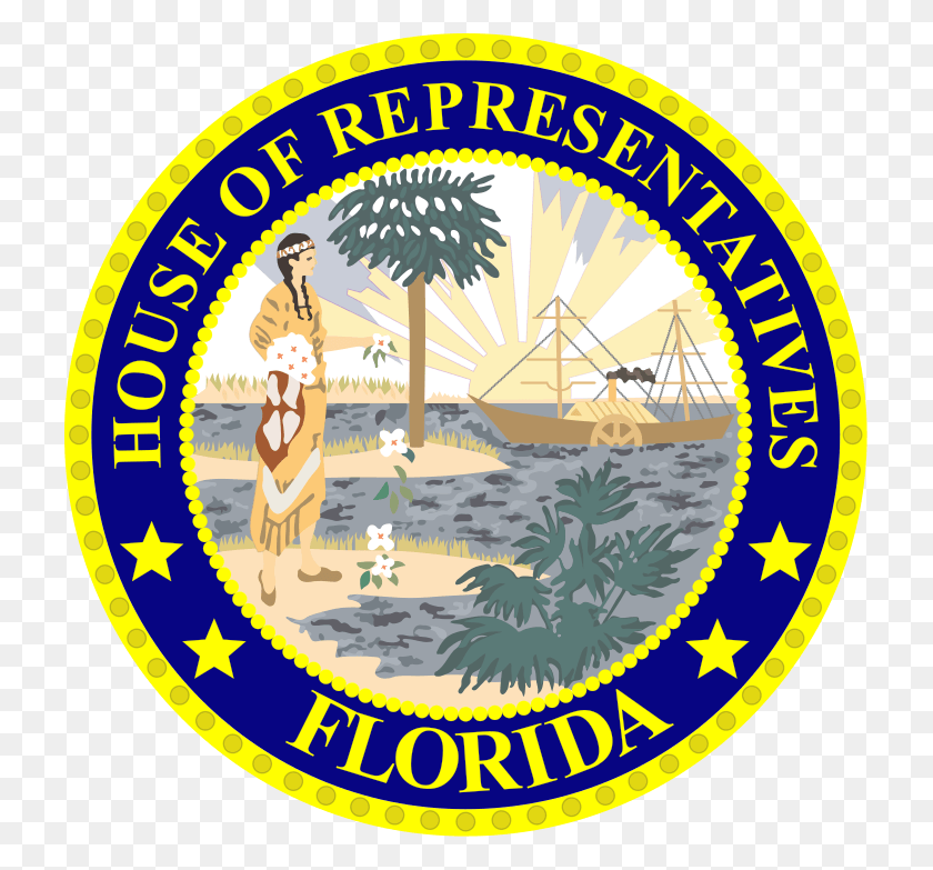 723x723 Differing Juvenile Justice Bills Draw Support Opposition Fl House Of Representatives Seal, Logo, Symbol, Trademark HD PNG Download