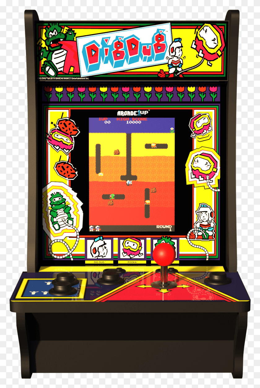 984x1503 Descargar Png Dig Dug Amp Dig Dug 2 Counter Arcade Arcade1Up Dig Dug, Máquina De Juego De Arcade, Pac Man, Monitor Hd Png