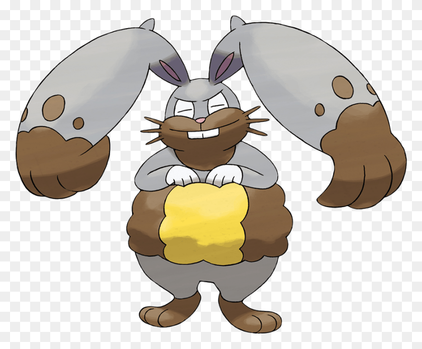 871x709 Diggersby Bunnelby Pokemon, Animal, Mammal, Plant HD PNG Download