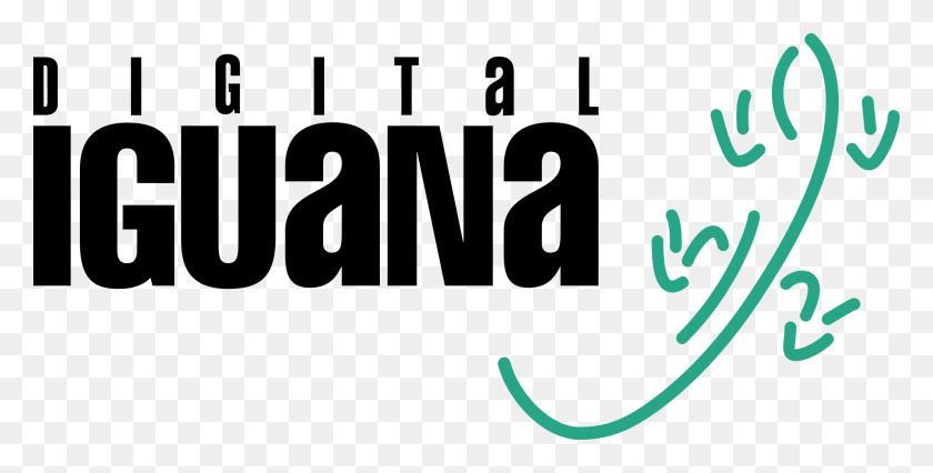 2400x1128 Descargar Png Digital Iguana Logo Transparente La Iguana Vector, Texto, Alfabeto, Planta Hd Png