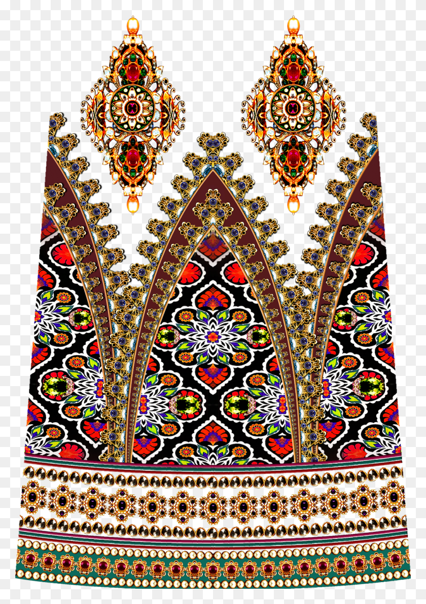 1010x1463 Digital Ladies Dress Pattern Textile Design Print Motif, Rug, Floral Design HD PNG Download