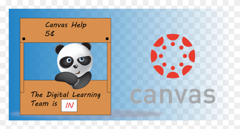1194x601 Digital Learning Drop In Support At Uno Peter Kiewit Canvas Instructure Logo, Giant Panda, Bear, Wildlife HD PNG Download