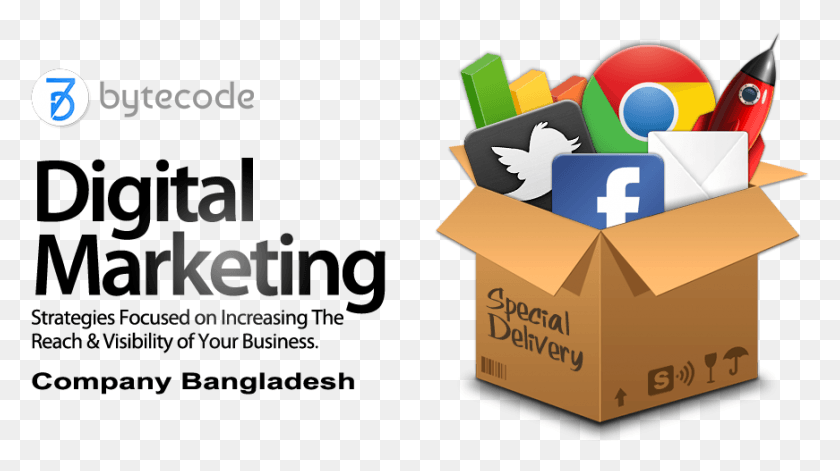 871x460 Descargar Png Empresa De Marketing Digital En Bangladesh Mejor Instituto De Marketing Digital En Delhi, Caja, Cartón, Cartón Hd Png