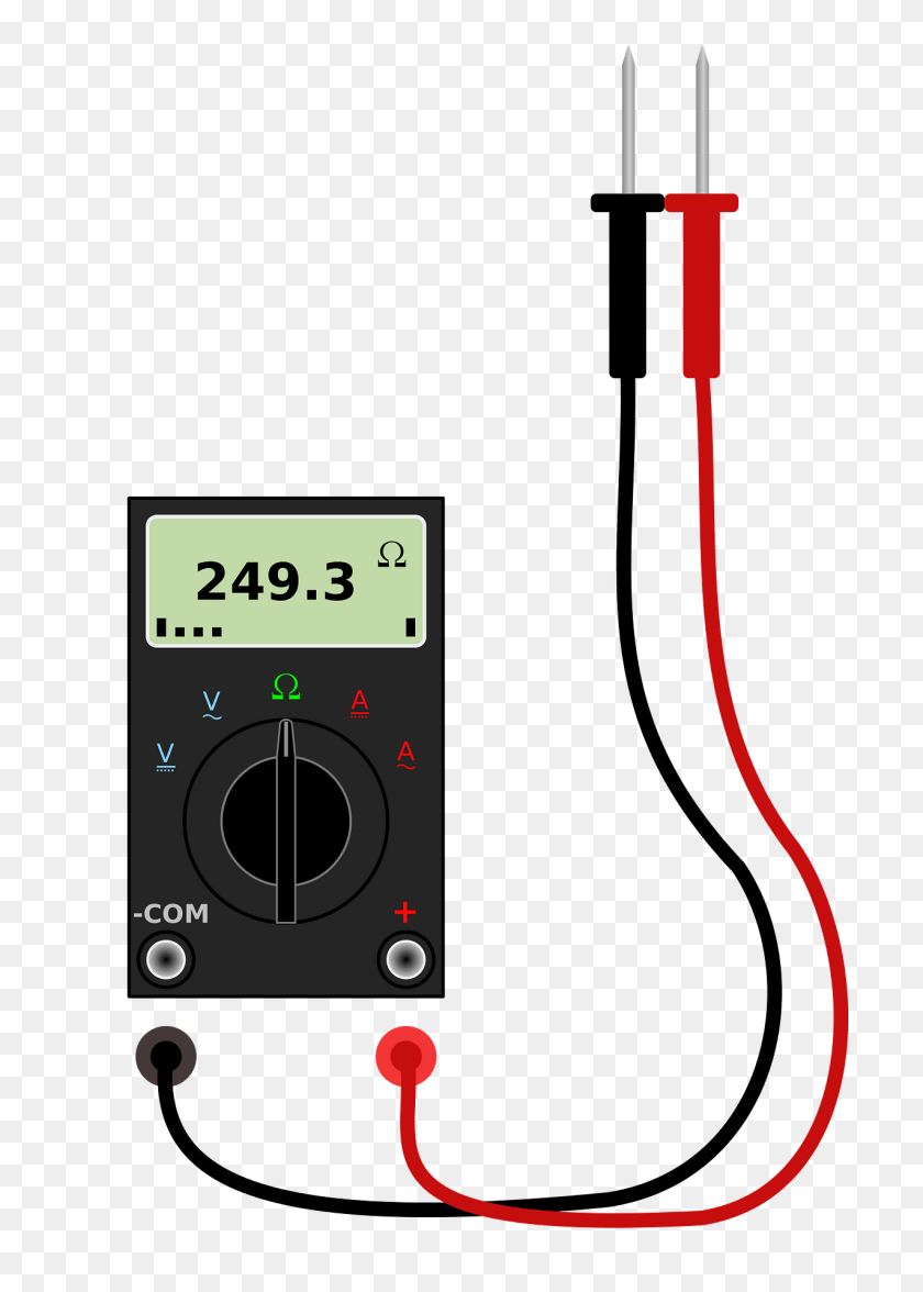 Digital Multimeter With Leads Clipart, Computer Hardware, Electronics, Hardware, Monitor PNG
