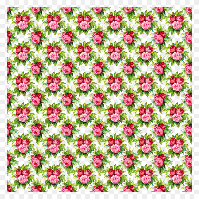 1600x1600 Digital Scrapbooking Rose Design Paper Motif, Pattern, Rug Descargar Hd Png