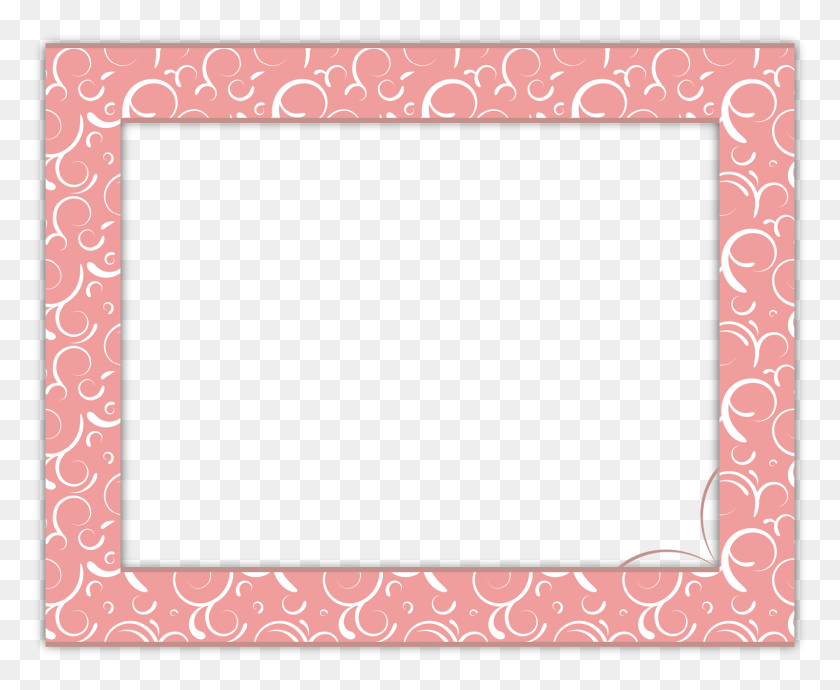 1600x1293 Digital Swirl Frames By Scrapdiggity Pink Border High Resolution, Rug, Text, Label HD PNG Download