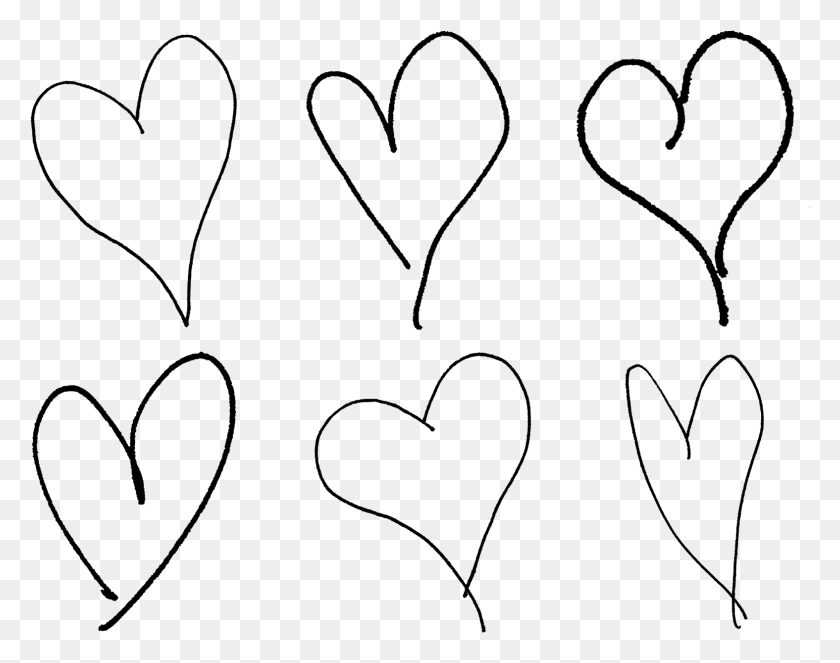 1575x1218 Digital Valentine Hearts Collage Sheet Downloads White Hand Drawn Heart, Clothing, Apparel HD PNG Download
