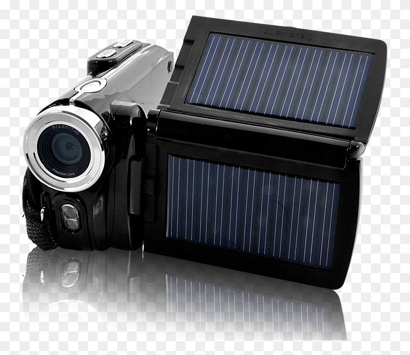 751x668 Digital Video Camera W Solar Charging Film Camera, Electronics, Digital Camera, Lcd Screen HD PNG Download