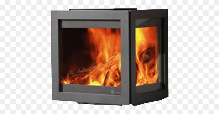 454x377 Dik Geurts Tornado Oblique Wood Burning Stove, Fireplace, Indoors, Hearth HD PNG Download