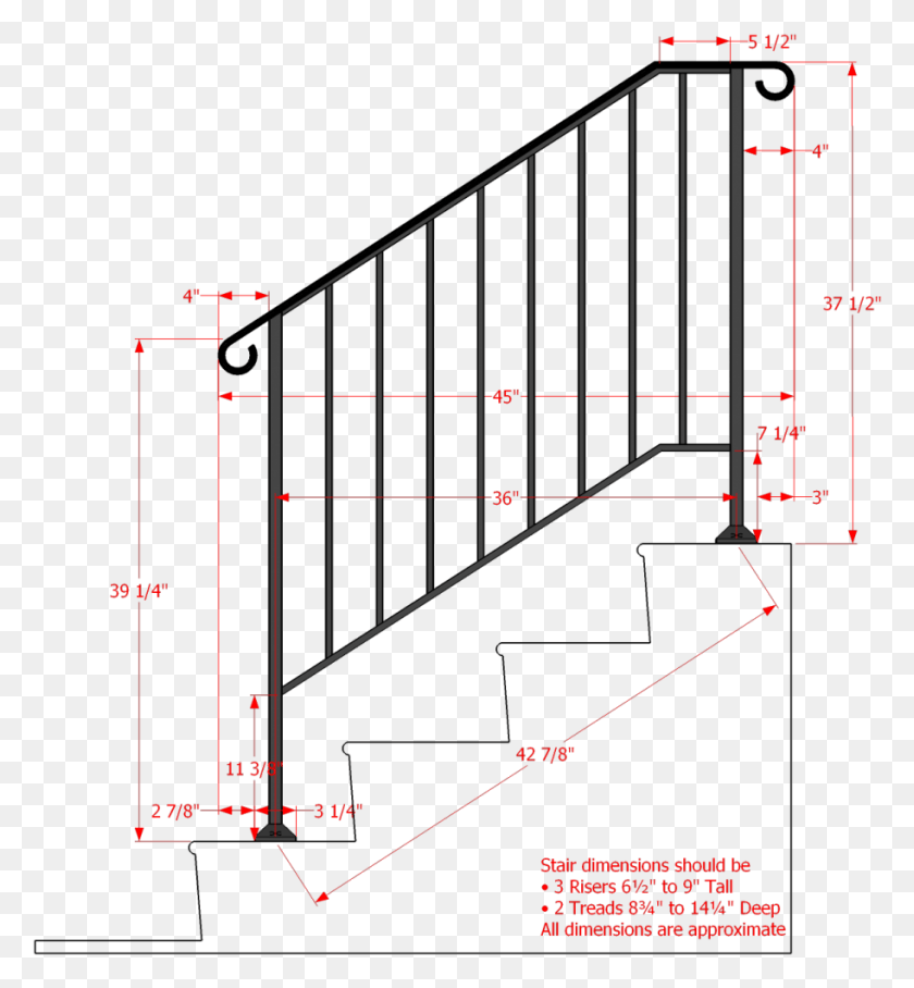 913x993 Dimension Of Stair Handrail, Plot, Utility Pole, Building HD PNG Download