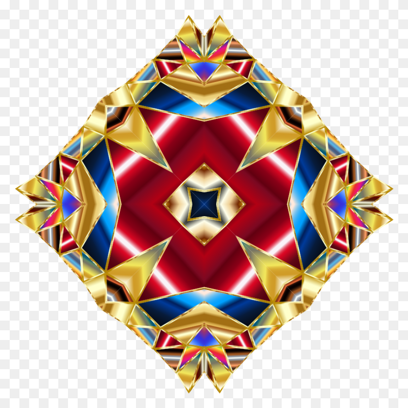 791x791 Dimensional Spectrum Mosaic Clipart Icon Triangle, Symbol, Ornament, Diamond HD PNG Download