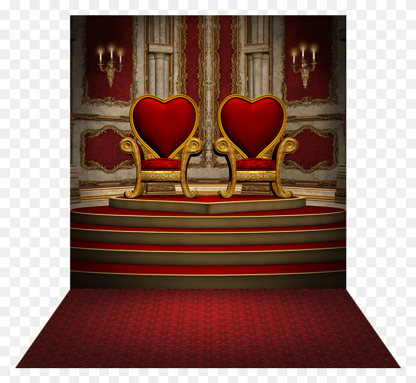 979x897 Dimensional View Of Heart, Furniture, Chair, Throne HD PNG Download