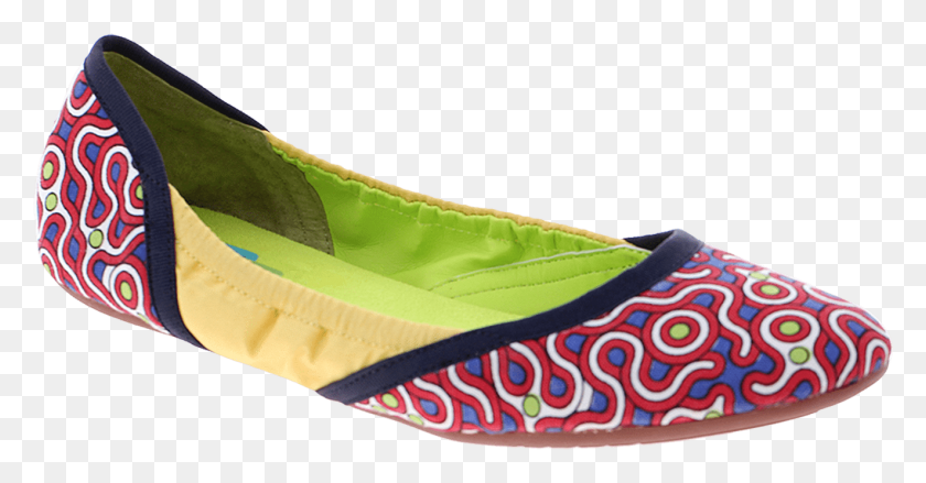 1322x644 Dimmi Hari Om Red Print Bendable Ballet Flat Slip On Shoe, Furniture, Clothing, Apparel HD PNG Download
