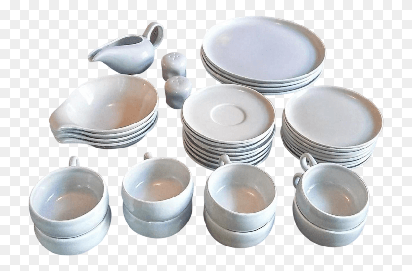 726x493 Столовая Посуда Набор Посуды Черно-Белые Тарелки Чаша, Фарфор, Керамика Hd Png Скачать