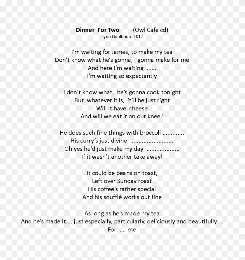 1004x1069 Dinner For Two Song Tea And Toast Full Lyrics, Gray, World Of Warcraft HD PNG Download