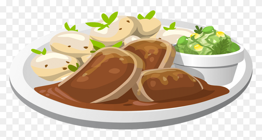 960x480 Dinner Plate Clipart Svg, Dish, Meal, Food HD PNG Download