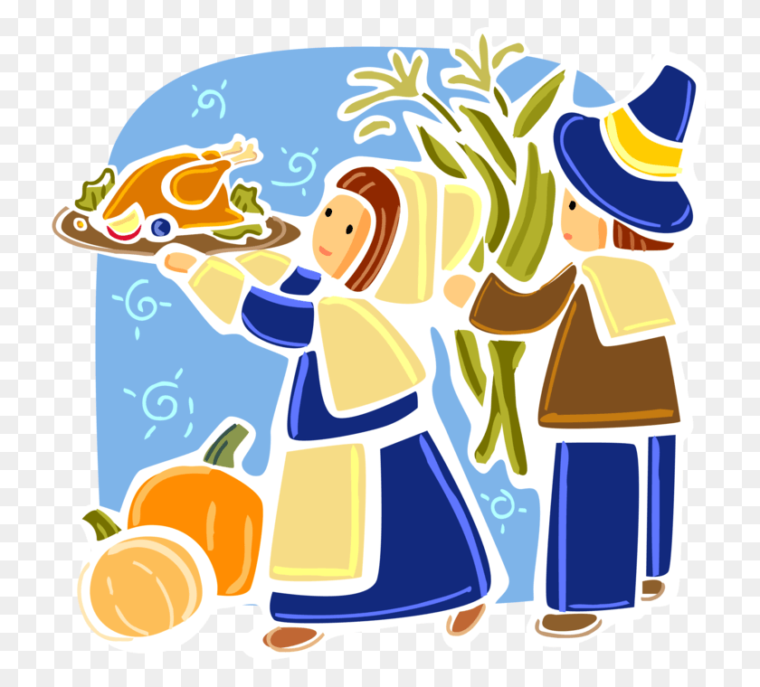 727x700 Dinner Vector Thanksgiving Thanksgiving Clipart Blue, Clothing, Apparel, Graphics HD PNG Download